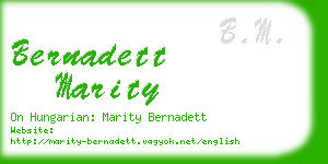 bernadett marity business card